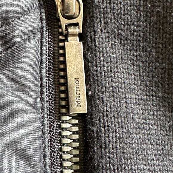 Marmot Down Coat Jacket Womens Insulated 700 Fill Full Zip Fleece Black Puffer L - Picture 7 of 12